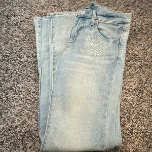 Wild Fable Gem Butterfly Print Jeans